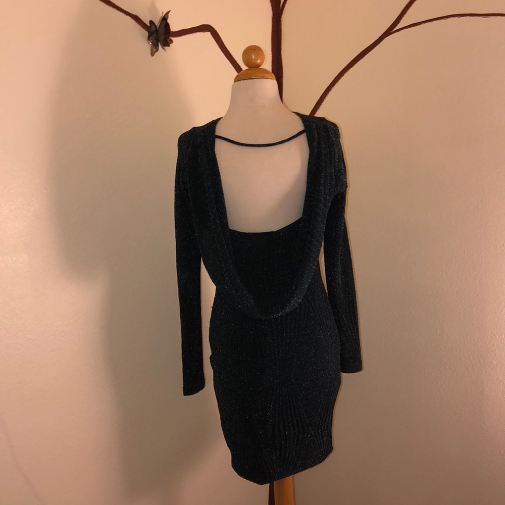 Hunter green, sparkly dress!